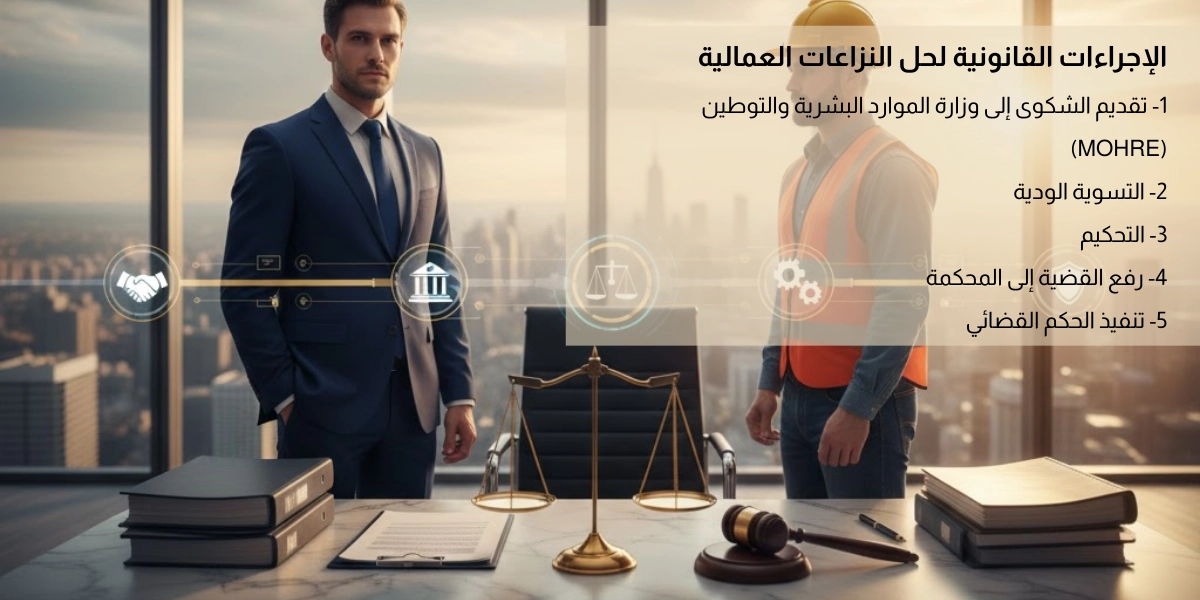 الإجراءات القانونية لحل النزاعات العمالية