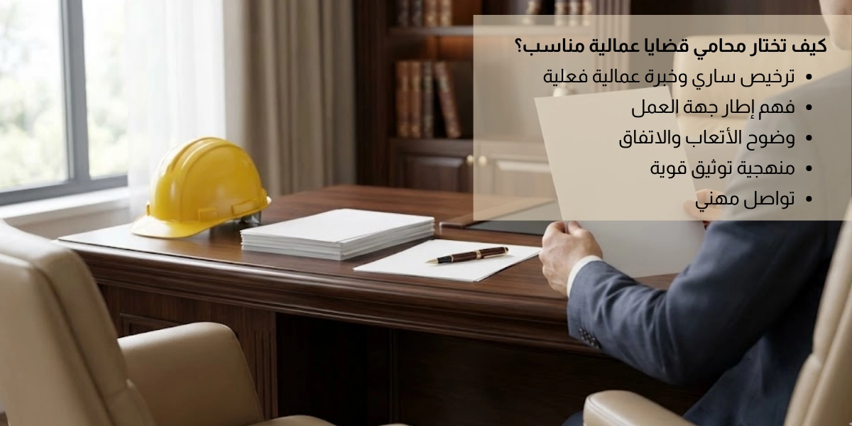 كيف تختار محامي قضايا عمالية مناسب؟